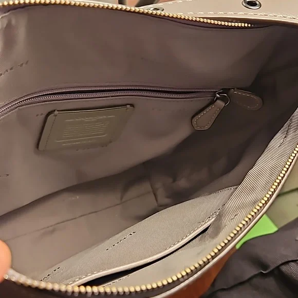 Coach Grey Leather Crossbody Bag - Picture 5 of 9